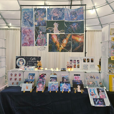 Full table for illo mart, sample for other 6 ft anime convention tables such as anime expo, fanime, anime nyc, etc
